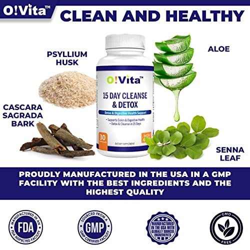O!VITA 15-Day Cleanse and Detox Supports Digestive and Colon Health, Special Formula O!VITAUS supplements