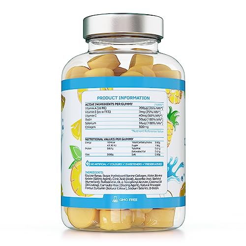 Collagen Complex - 90 Natural Pineapple Flavour Chewable Yummy Gummies swiss bioenergeticsAu supplements