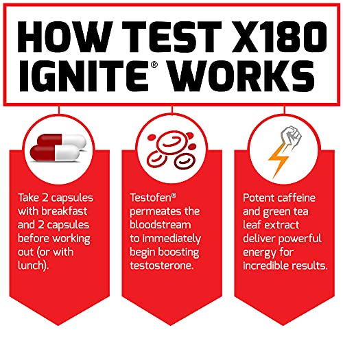 FORCE FACTOR Test X180 Ignite Testosterone Booster for Men, Testosterone Support Force FactorAu supplements
