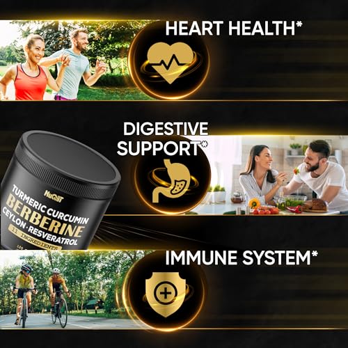 Berberine Supplement 14000mg Turmeric Curcumin 4500mg Trans-Resveratrol 4500mg NuqiitAu supplements