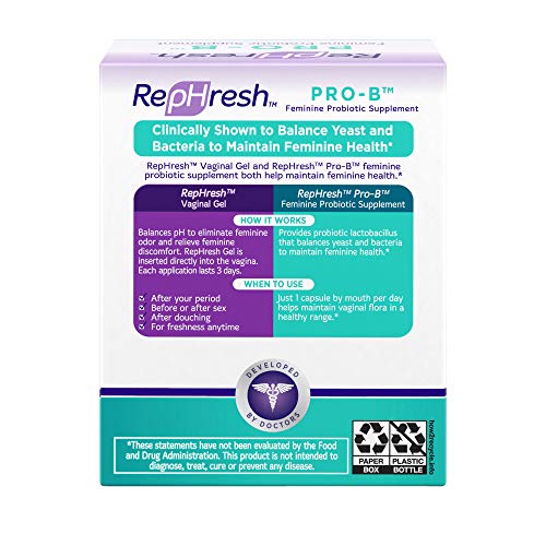 NEW RepHresh Pro-B Feminine Probiotic Supplement Non- Dairy Formula/Vegetarian Capsule, 28ct RephreshAu supplements