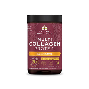Ancient Nutrition Collagen Powder Protein, Multi Collagen Protein, Hydrolyzed Collagen Peptides Supports Skin and Nails, Joint Supplement (Gut Restore, 20 Servings) Ancient NutritionAu supplements