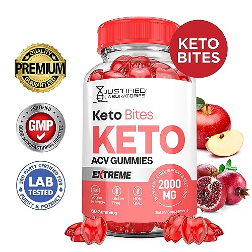 Keto Bites Keto ACV Gummies Extreme Formula 2000MG Vegan Non GMO with Pomegranate Justified LaboratoriesAu supplements