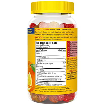 Nature Made Fish Oil Gummies, Omega 3 Fish Oil Supplements, Healthy Heart Support Nature MadeUS supplements