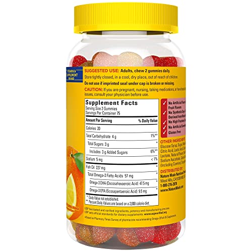 Nature Made Fish Oil Gummies, Omega 3 Fish Oil Supplements, Healthy Heart Support Nature MadeAu supplements