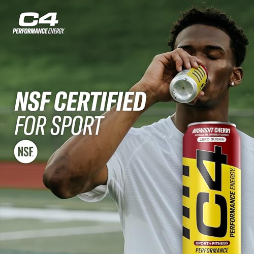 C4 Energy Carbonated Zero Sugar Energy Drink, Pre Workout Drink + Beta Alanine, Midnight CellucorAu supplements