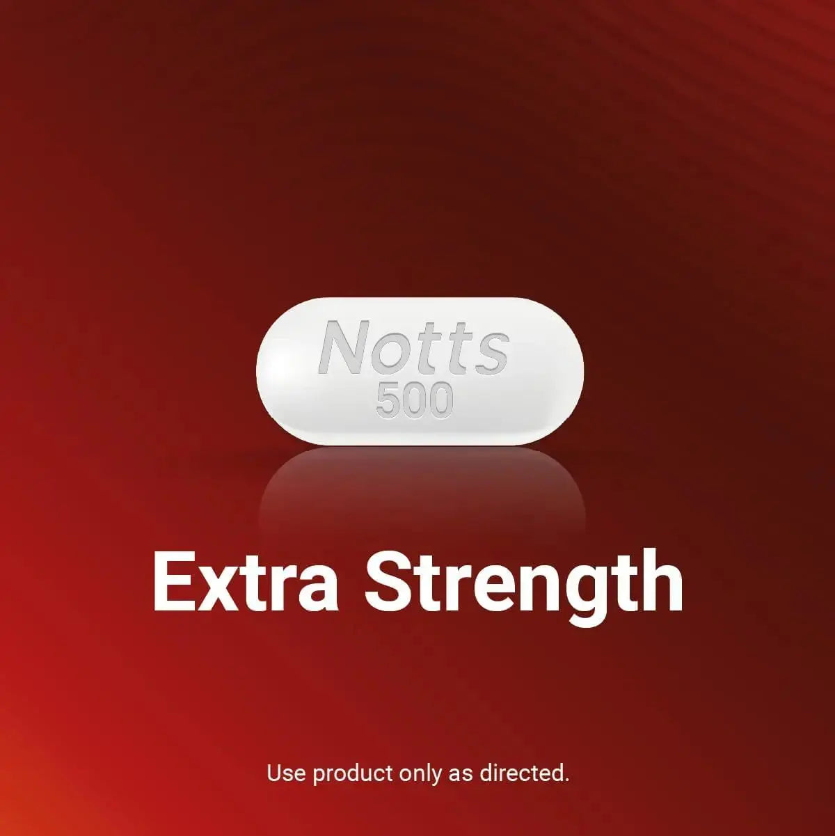NOTTS Extra Strength 500 mg Caplets with Acetaminophen, Pain Reliever and Fever Reducer for Headache, Backache and Toothache, 100 Count NOTTSAu supplements