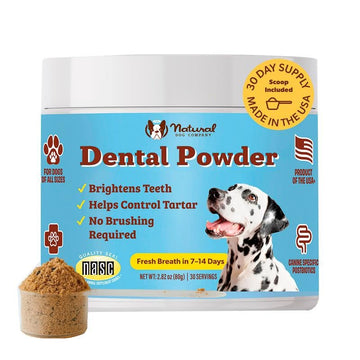 Natural Dog Company Dental Powder for Dogs – Freshens Breath & Helps Reduce Plaque & Tartar, Natural No-Brushing Canine Oral Health Postbiotic Supplement, Vet Formulated, Made in USA, 30-Day Supply Natural Dog CompanyAu supplements