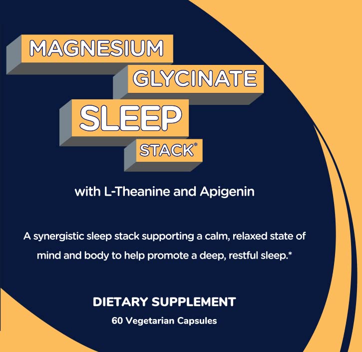 Shining Solace Magnesium Glycinate Sleep Stack with 200 mg L-Theanine, 50 mg Apigenin, 175 mg of Elemental Magnesium Glycinate | Sleep Support Magnesium Supplement | Made in USA Shining SolaceAu supplements