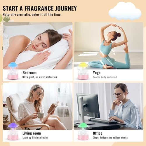 Rain Cloud Humidifier Water Drip with 5 Essential Oils, Cloud Diffuser with 7 Changing Colors Night Lights EvCZenAu supplements