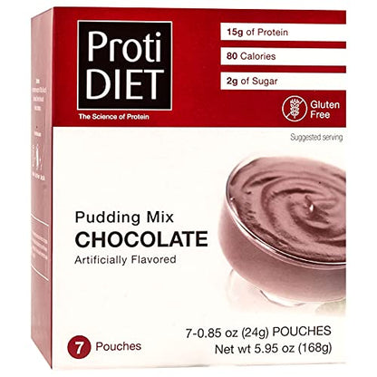 Protidiet Chocolate Flavor High Protein Instant Pudding Mix (7-5.9 oz Pouches) (Chocolate) ProtiDIETUS supplements