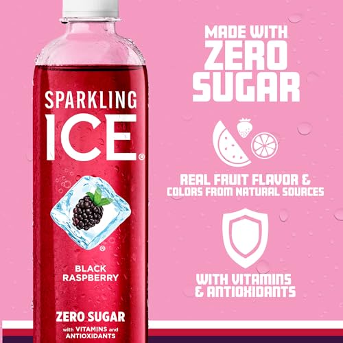 Sparkling Ice, Black Raspberry Sparkling Water, Zero Sugar Flavored Water, with Vitamins Sparkling ICEUS supplements