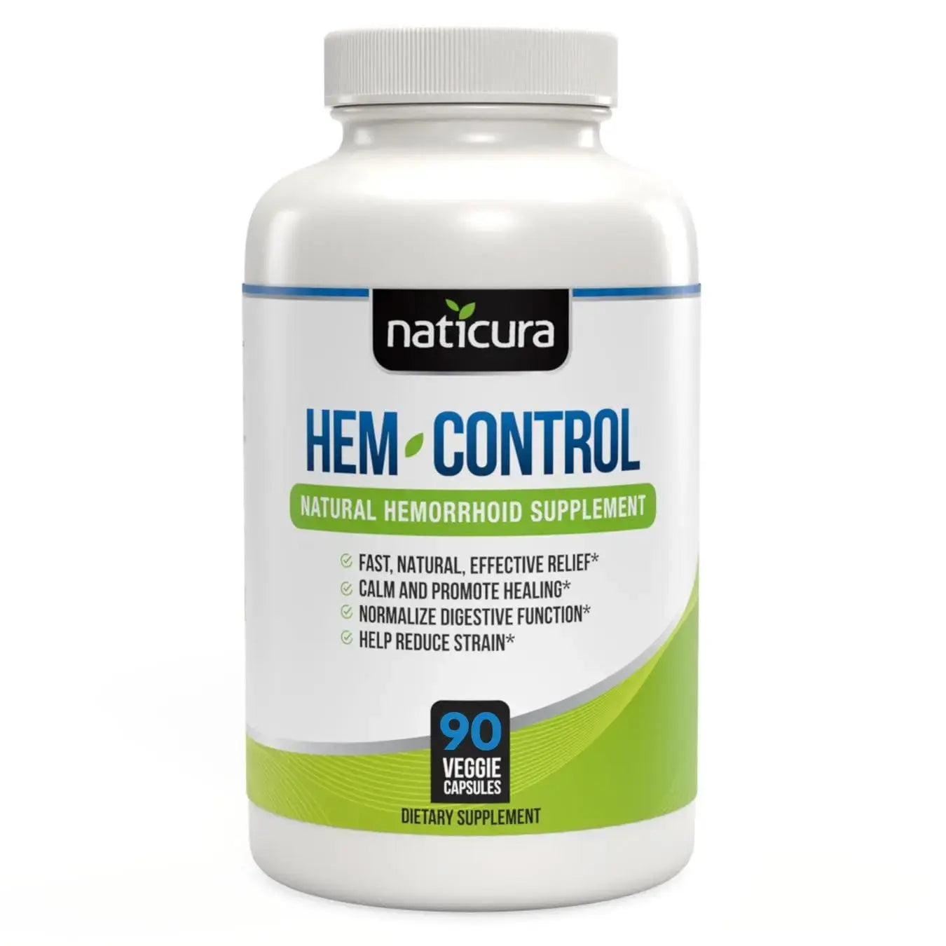Naticura Hem-Control - Fast Effective Hemorrhoid Treatment Supplement - Powerful Formula to Promote Symptom Relief, Shrinking of Hemorrhoids, Ease Discomfort - 90 Vegan Capsules - Made in USA NaticuraAu supplements