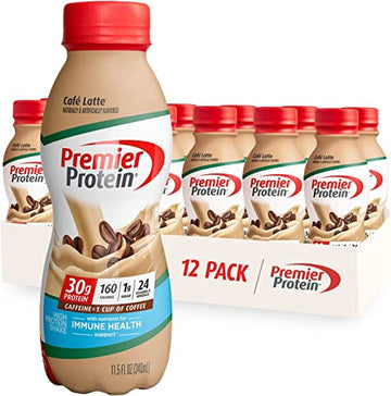 Premier Protein Shake, Café Latte Liquid, 30g Protein, 1g Sugar, 24 Vitamins & Minerals Premier ProteinUS supplements