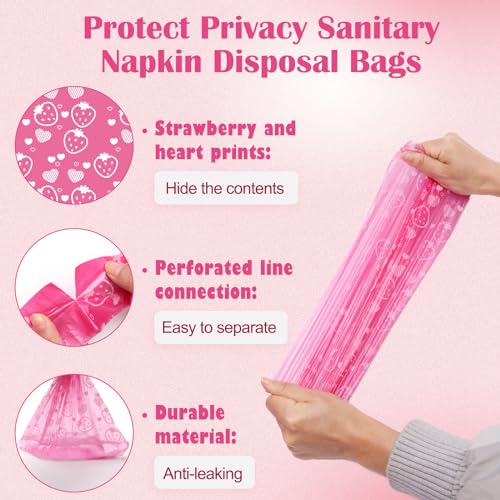 150Pcs Sanitary Napkin Disposal Bags, Luxiv Pink Disposable Sanitary Bag Personal Care Disposal Bags LuxivAu supplements