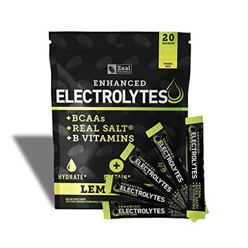 Enhanced Electrolyte Powder Stick Packs (Lemon Lime - 20 Packets) Sugar Free Zeal NaturalsAu supplements