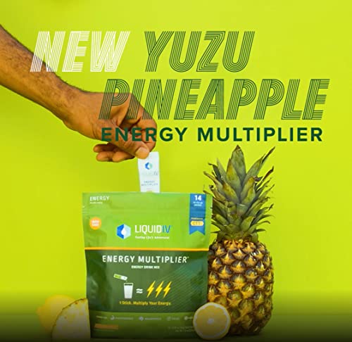 Liquid I.V. Energy Multiplier Yuzu Pineapple, 24 Individual Serving Stick Packs Liquid I.V.US supplements