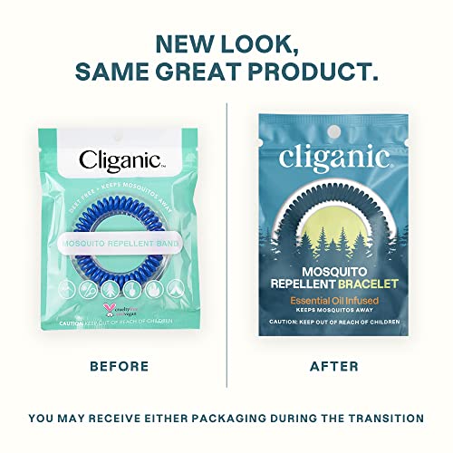 Cliganic 25 Pack Mosquito Repellent Bracelets, DEET-Free Bands, Individ CliganicAu supplements
