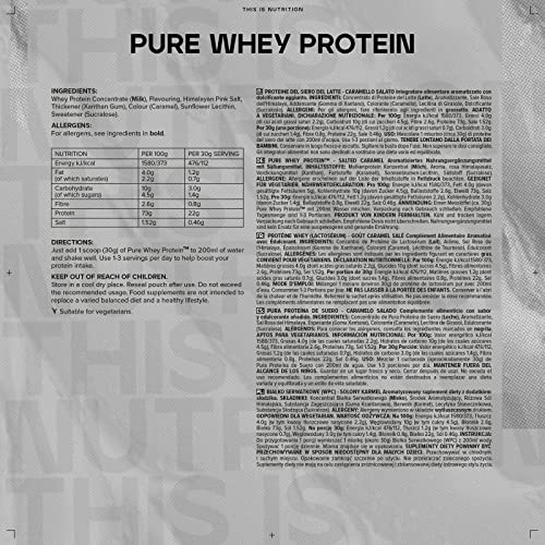 Bulk Pure Whey Protein Powder Shake, Salted Caramel, 500 g, Packaging May Vary BulkAu supplements
