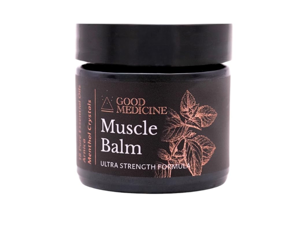 Muscle Balm - Relieves Sore Muscles and Joints, Ease and Soothe Discomfort Due to Muscle and Joint Soreness and Aches. Ultra Relief Formula (1 Ounce) GOOD MEDICINE INTUITIVE SKINCAREAu supplements