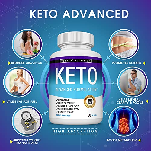 Toplux Keto Pills Ketosis Diet - Natural Ketosis Using Ketone & Ketogenic Diet, Support TopluxUS supplements