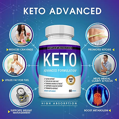 Toplux Keto Pills Ketosis Diet - Natural Ketosis Using Ketone & Ketogenic Diet, Support TopluxUS supplements