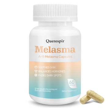 Melanina Anti-Melasma Capsule, Melasma Dark Spot Remover, Melanin Supplement, Spots Remover for Face & Body, Vitamin C & Turmeric Extract, Brightens & Even Skin Tone - 60 Capsules QuerespirAu supplements