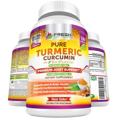 Turmeric Curcumin with BioPerine 1950mg - Natural Joint & Healthy Inflammatory FRESH HEALTHCAREAu supplements