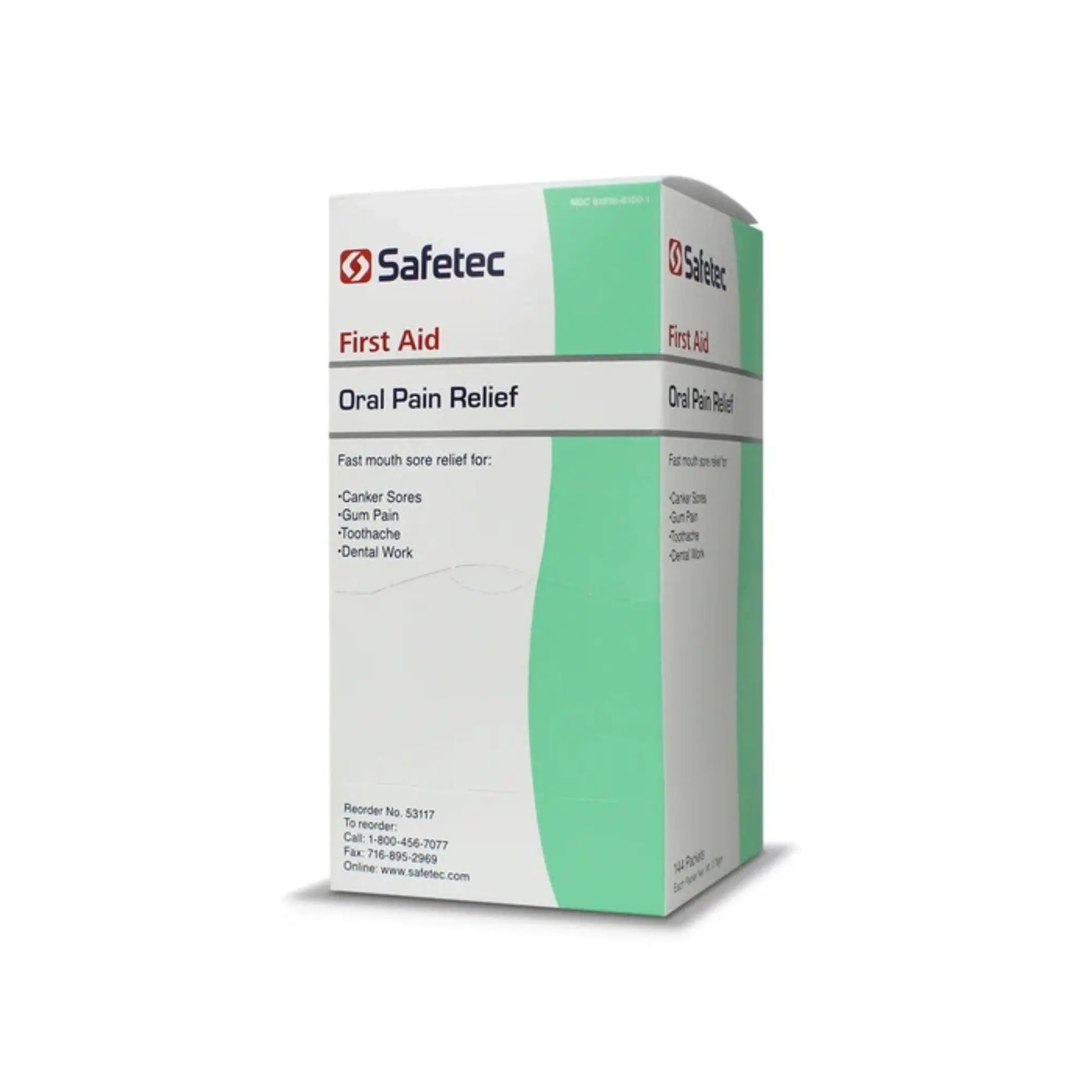 Safetec Oral Pain Relief, .75 g Packets, Box of 144 SafetecAu supplements