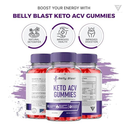 (3 Pack) Belly Blast Keto ACV Gummies, Belly Blast Keto + ACV Gummies Advanced Weight FyvusUS supplements