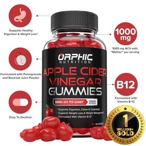 Apple Cider Vinegar Gummies with Mother- 1000mg - Supplement Formulated to Support ORPHIC NUTRITIONAu supplements