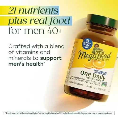 MegaFood Multivitamin for Men 40+ One Daily Mens Multivitamins - Methylated B12, Vitamin D3, B6, C & Zinc, Muscle & Bone Health MegaFoodAu supplements