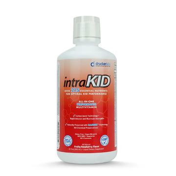 intraKID Drucker Labs Organic Liquid Multivitamin for Kids, Immune Support, Non GMO, Dairy Free, Gluten Free, Magnesium, Vitamin A,C,E, Zinc intraKIDAu supplements