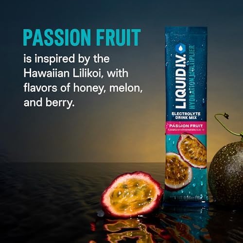 Liquid I.V.® Hydration Multiplier - Passion Fruit | Electrolyte Powder Drink Mix | 1 Pack (10 Servings) Liquid I.V.US supplements