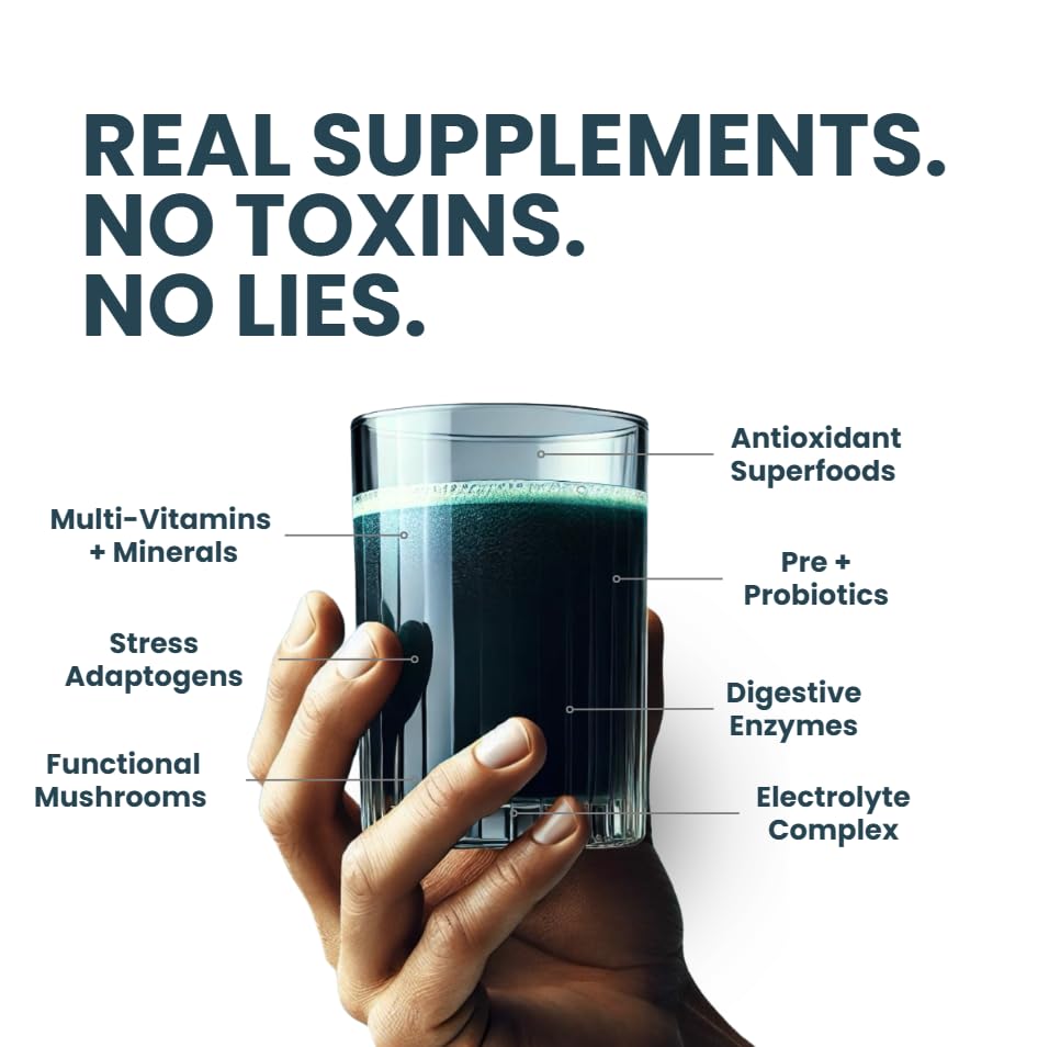 ELYXaR Daily Superfood Complex - Supplement Powder - 60+ Vitamins, Minerals, Wholefood-Sourced Ingredients, Stress Adaptogens, Pro & Prebiotics, Digestive Enzymes, & Electrolytes - 30 Servings apotheka superfoodsAu supplements