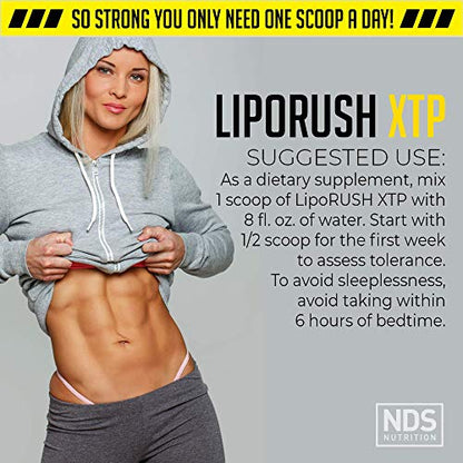 LIPORUSH NDS Nutrition XTP Thermogenic Fat Burner with L-Carnitine - Energy, Focus LIPORUSHUS supplements