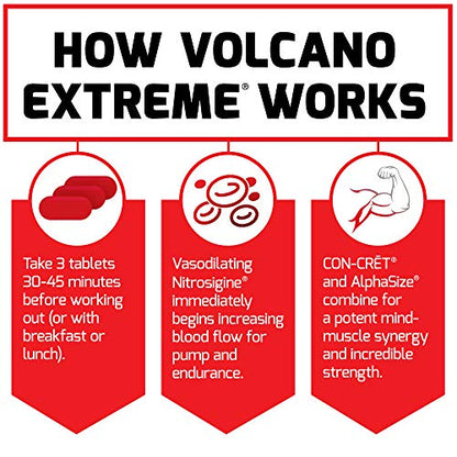 Force Factor Volcano Extreme Pre Workout Nitric Oxide Booster Supplement for Men Force FactorUS supplements
