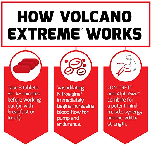 Force Factor Volcano Extreme Pre Workout Nitric Oxide Booster Supplement for Men Force FactorAu supplements