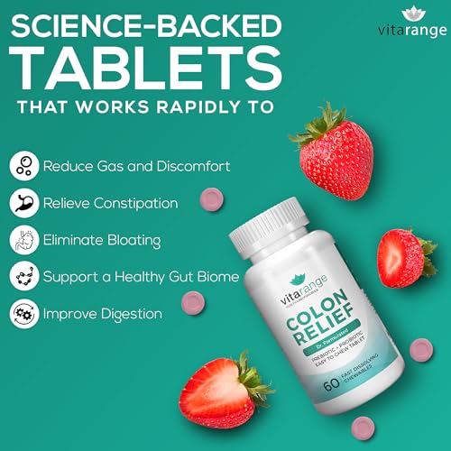Colon Relief by VitaRange- Fast Constipation and Bloating Relief with Sunfiber Prebiotic Vita RangeUS supplements