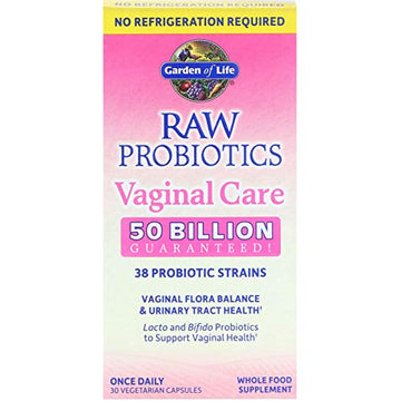 Raw Probiotics Vaginal Care, 30 Vegetarian Capsules - Garden of Life, promote yeast balance Garden of LifeAu supplements