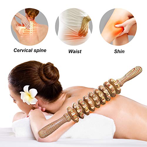 Deston Wooden Massager Handheld Roller Trigger Point Massager Stick for Fascia, Cellulite DestonUS supplements