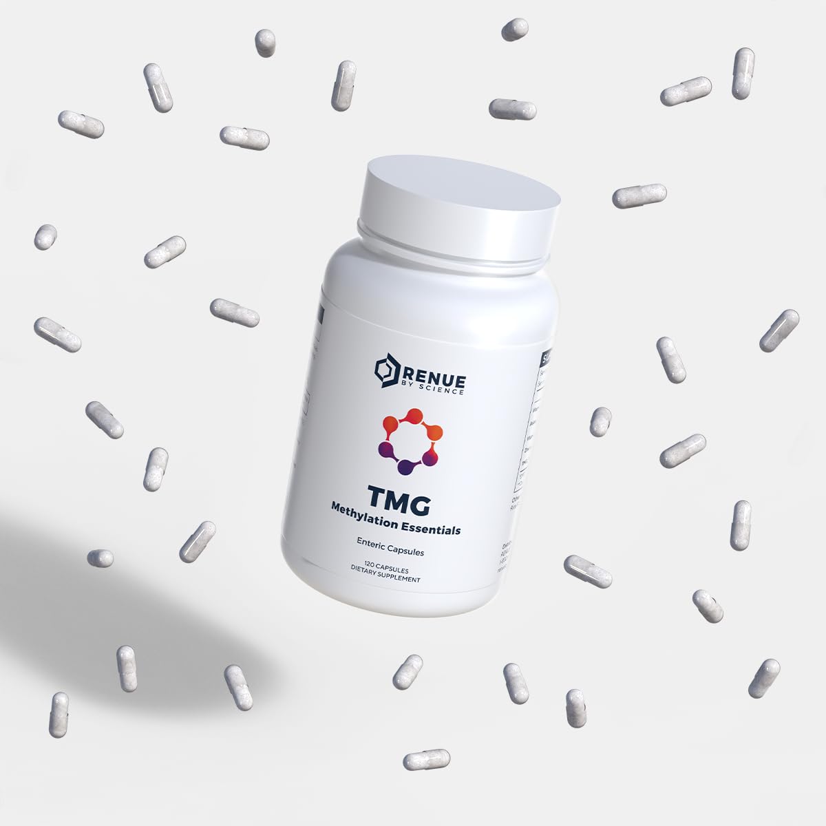 Renue By Science TMG | High Strength TMG Supplements | 120 Trimethylglycine Capsules - 900mg TMG per Serving with Vitamin B12 Vitamin B6 Folate & Zinc | Made in The USA & Third-Party Tested Renue By ScienceUS supplements