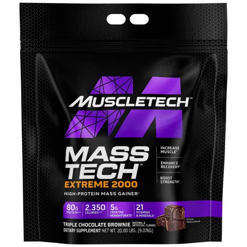 MuscleTech Mass Gainer Protein Powder, Mass-Tech Extreme 2000, Muscle Builder MuscleTechUS supplements
