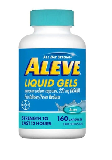 Aleve Liquid Gels Naproxen Sodium Capsules, 220 mg (NSAID) Pain Reliever/Fever Reducer AleveAu supplements