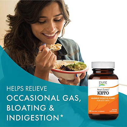 Real-Zymes™ KETO Digestive Enzymes Supplement with Probiotics for Better Digestion PURE ESSENCE LABSUS supplements