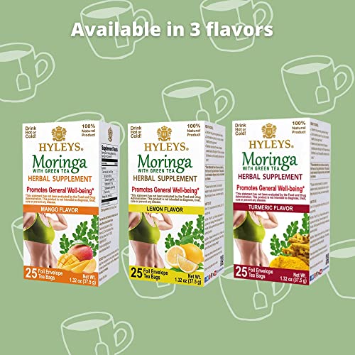 Hyleys Tea Moringa Oleifera with Mango Flavor - 25 Tea Bags (Miracle Tree Tea) HYLEYSUS supplements