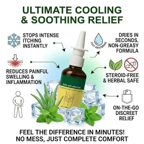 Herbal Hemorrhoid Relief Spray - Fast Acting Relief for Anal Swelling, Itching & Pain, Soothing Perianal Nursing Spray for Discomfort, Natural Plant-Based Formula, 30ML / 1 FL.OZ Aus HealthcareAu supplements