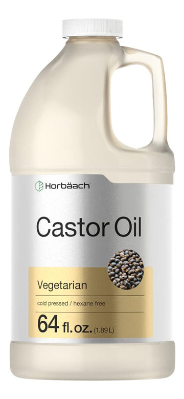 Castor Oil 64oz | for Hair Health, Eyelashes & Eyebrows | Hexane Free & Cold Pressed HorbäachAu supplements