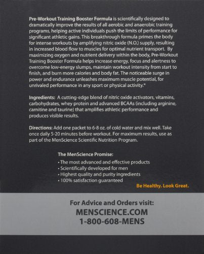 MenScience Androceuticals Pre-Workout Training Booster Formula, 0.4 oz MenScienceUS supplements