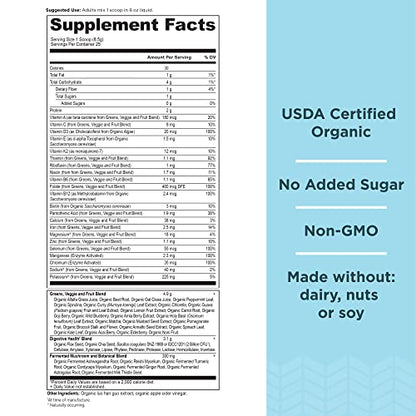 Ancient Nutrition Organic SuperGreens and Multivitamin Powder with Probiotics Ancient NutritionUS supplements